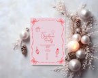 Pink & Red Welcome Christmas Party Sign - Larosier Prints