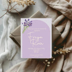 Lavender Christening | Baptism Party Invitations & Envelopes | Pack of 10 - Larosier Prints