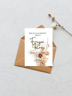 Boho Christening | Baptism Party Invitations & Envelopes | Pack of 10 - Larosier Prints
