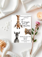 Wild One Christening | Baptism Party Invitations & Envelopes | Pack of 10 - Larosier Prints