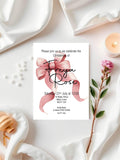 Bows Christening | Baptism Party Invitations & Envelopes | Pack of 10 | Beige, Pink or Blue - Larosier Prints