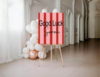 Red & Pink Good Luck Party Sign - Larosier Prints