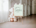 Sage Green Stripe Graduation Party Sign - Larosier Prints