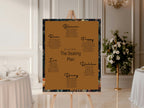 Moody Floral Wedding Table Plan Seating Chart Sign