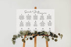 Minimalist Table Plan Wedding Party Sign - Larosier Prints