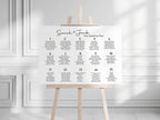 Minimalist Table Plan Wedding Party Sign - Larosier Prints