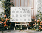 Minimalist Table Plan Wedding Party Sign - Larosier Prints