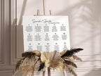 Minimalist Table Plan Wedding Party Sign - Larosier Prints