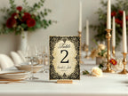 Black Lace Romantic Literature Wedding Favours Sign