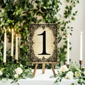Black Lace Wedding Personalised Table Names & Numbers | Pack Of 10