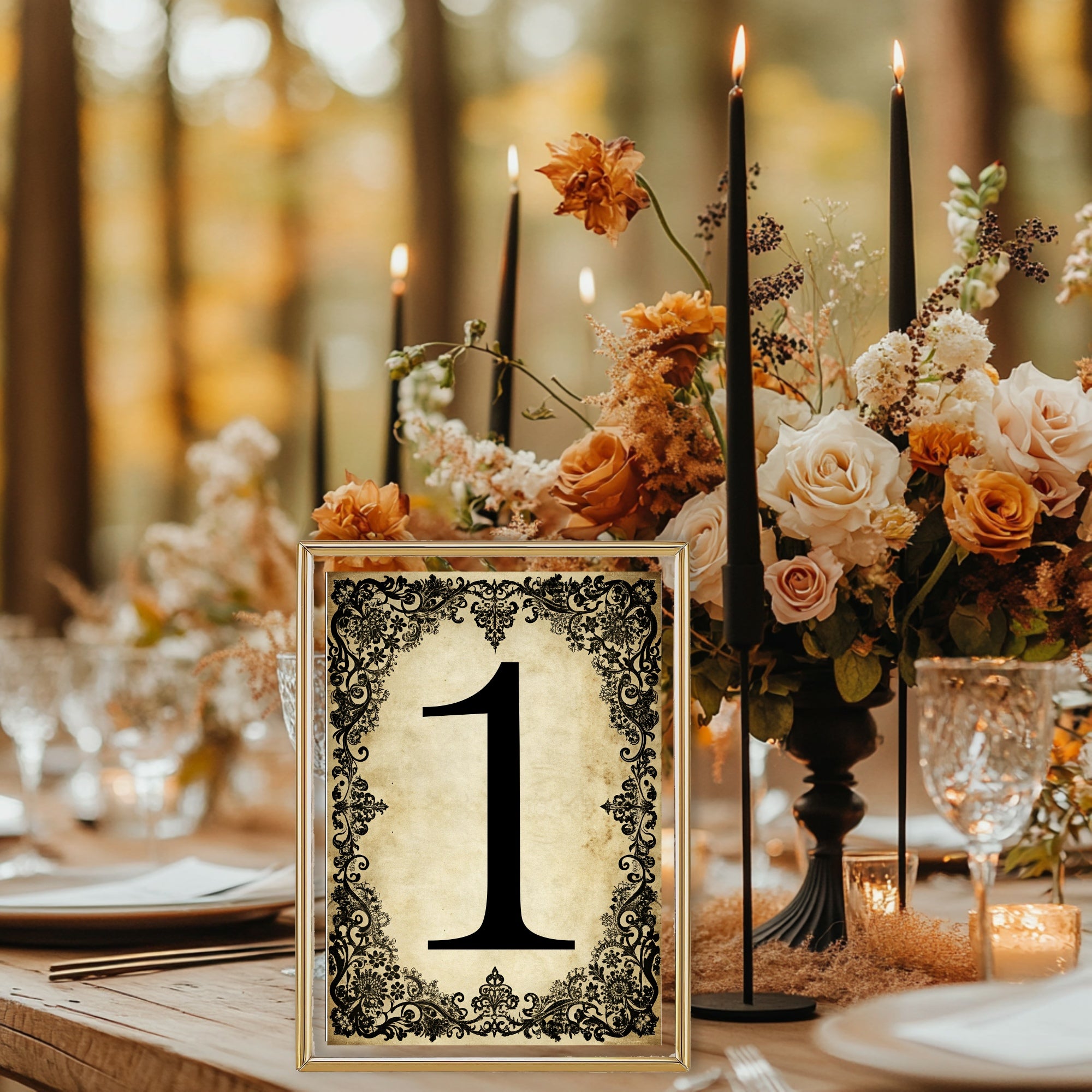 Black Lace Essentials Wedding Signage Bundle