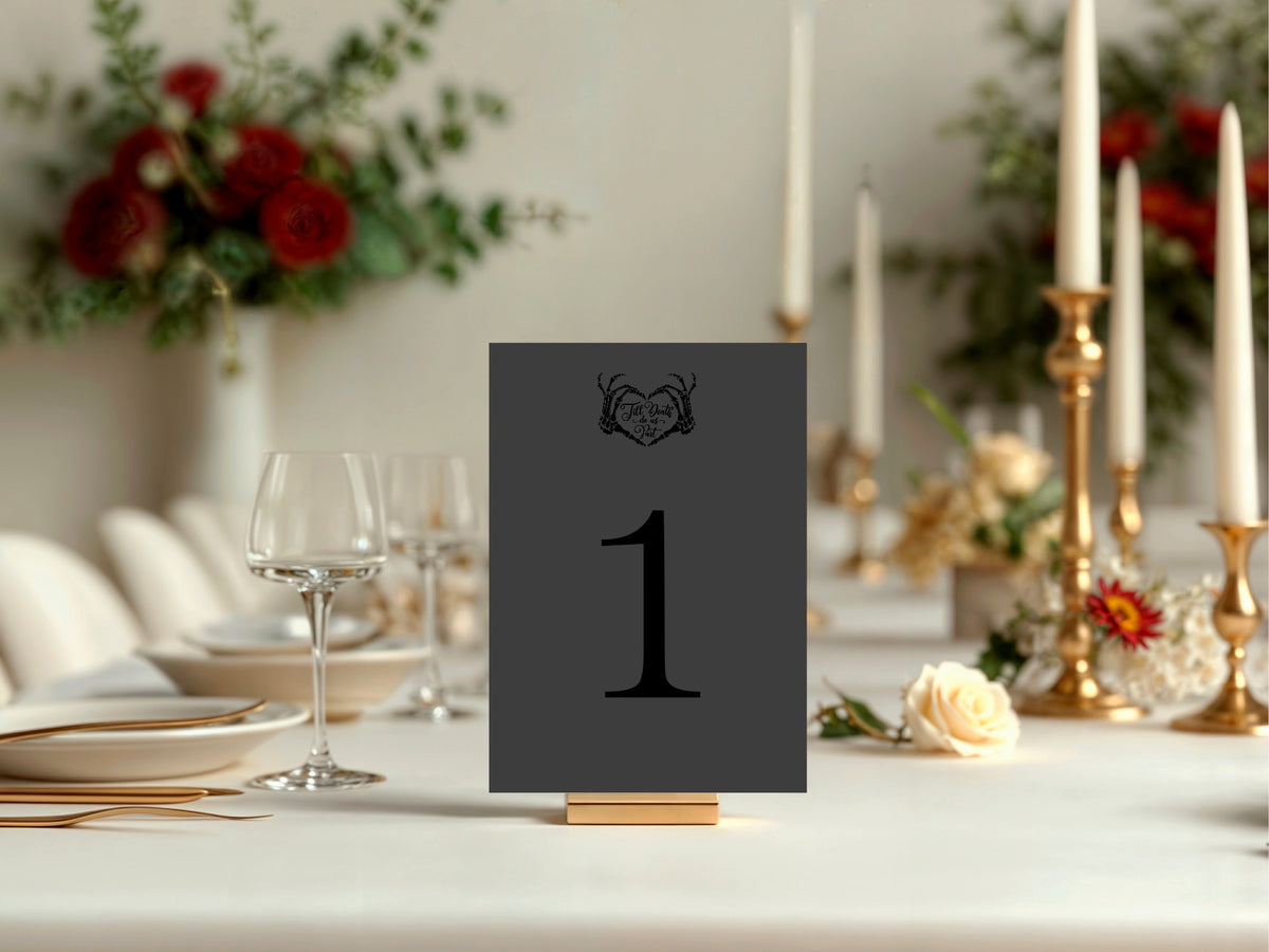 The Lovers Tarot Table Numbers 1 to 10 | Beige, White or Charcoal
