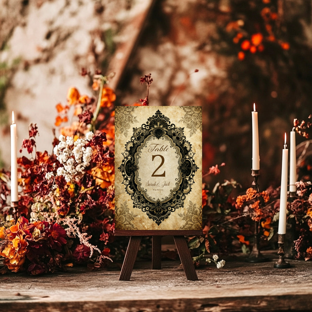 Black Lace Oval Frame Essentials Wedding Signage Bundle
