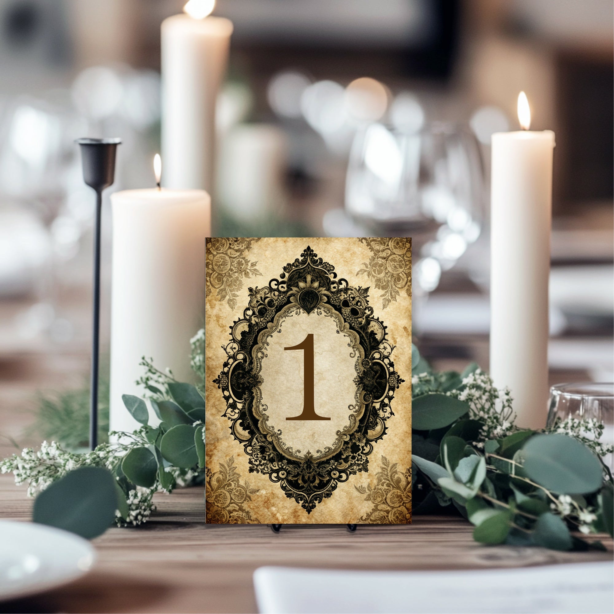 Black Lace Oval Frame Essentials Wedding Signage Bundle
