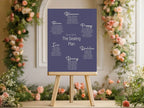 Sapphire Table Plan Wedding Party Sign - Larosier Prints