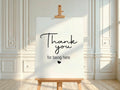 Minimalist Thank You Birthday Party Sign - Larosier Prints