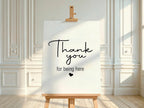 Minimalist custom birthday party sign wording example: Thank You