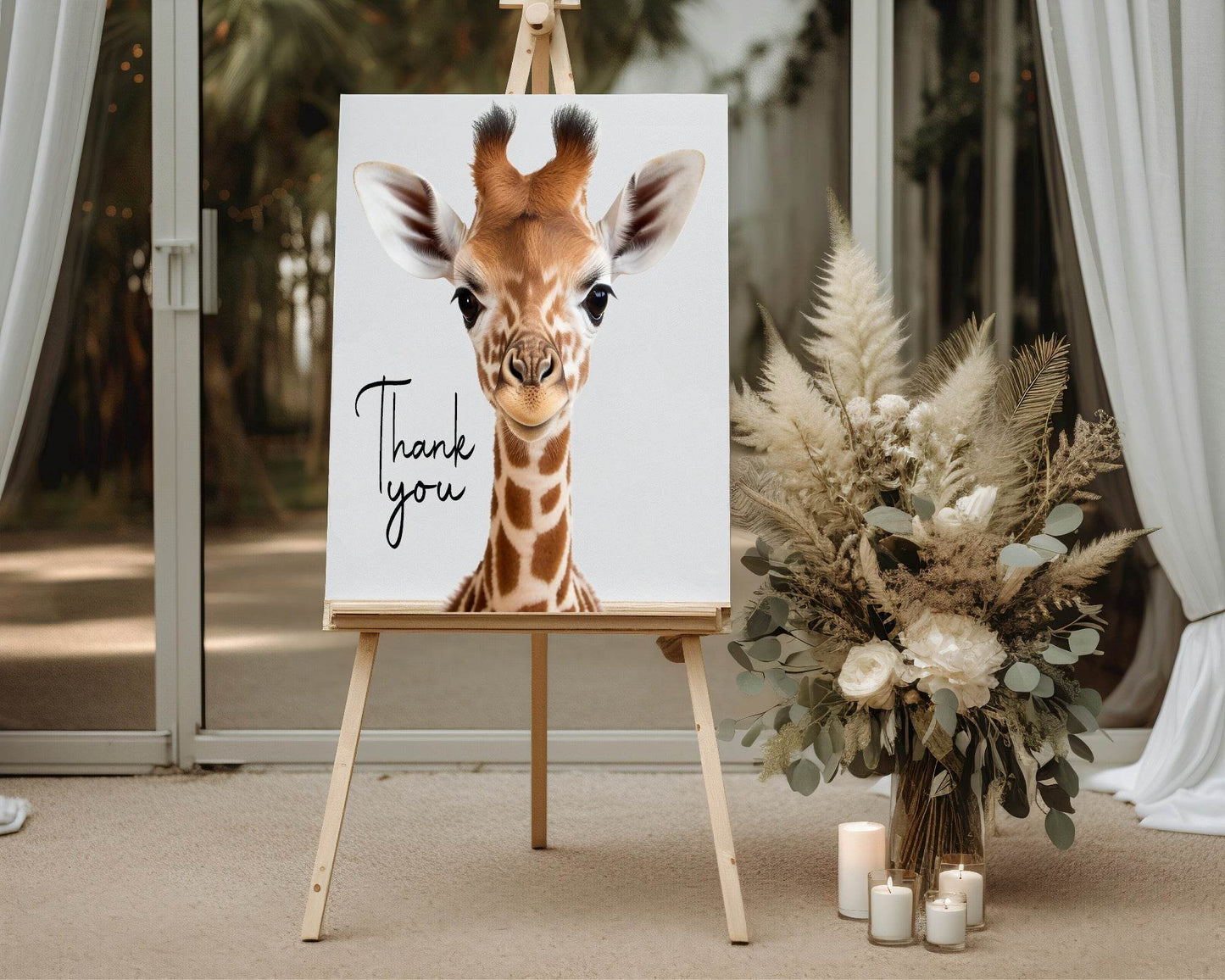 Wild One Thank You Birthday Party Sign