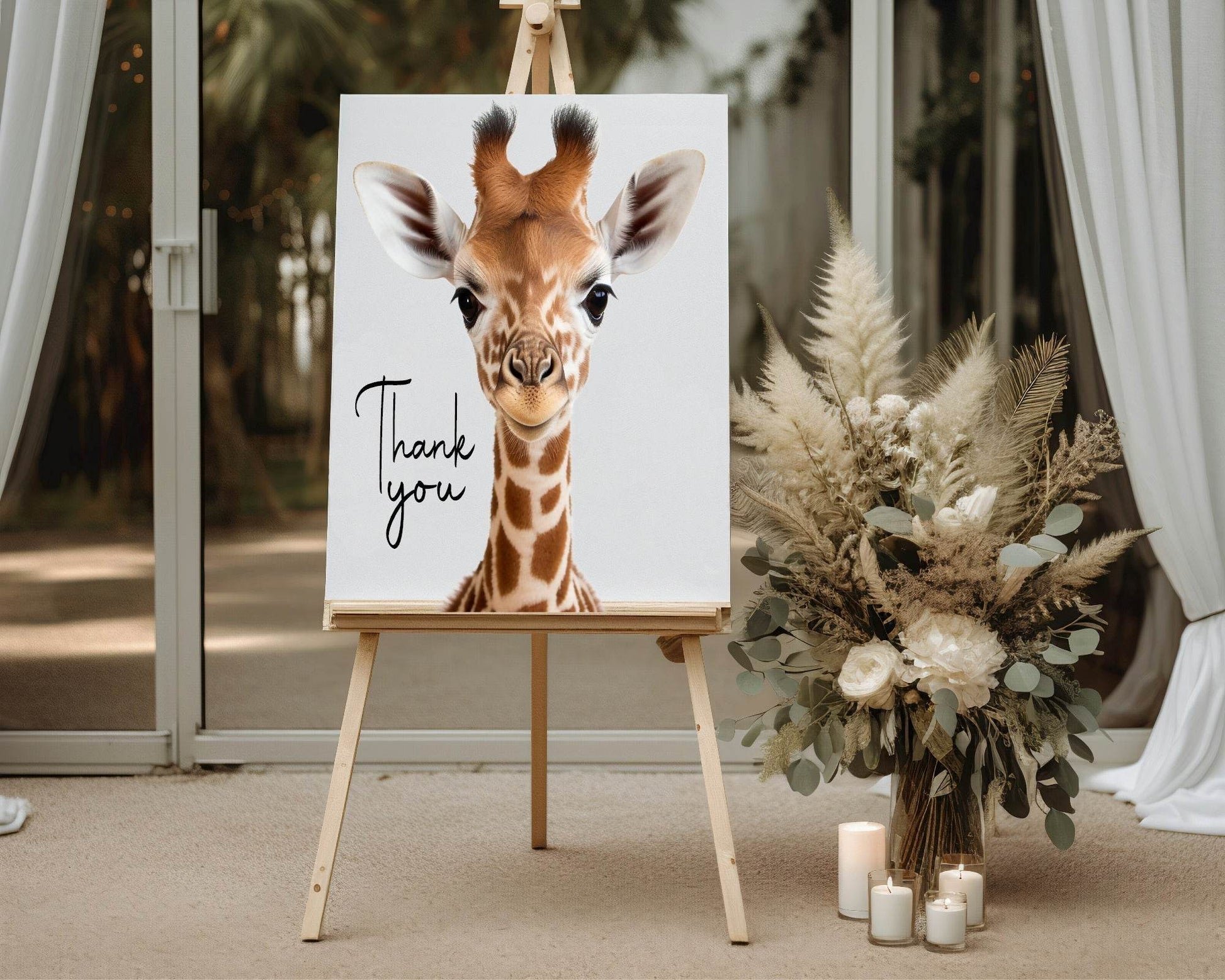 Wild One Thank You Birthday Party Sign