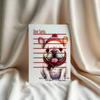Christmas French Bulldog Letter to Santa Kit inc Personalised Forever Print - Larosier Prints