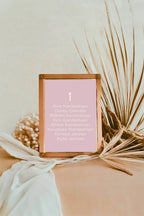 Dusky Pink Individual Table Plan Party Sign - Larosier Prints