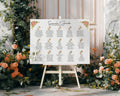Pink Rose Pack of Table Number Wedding Party Signs - Larosier Prints