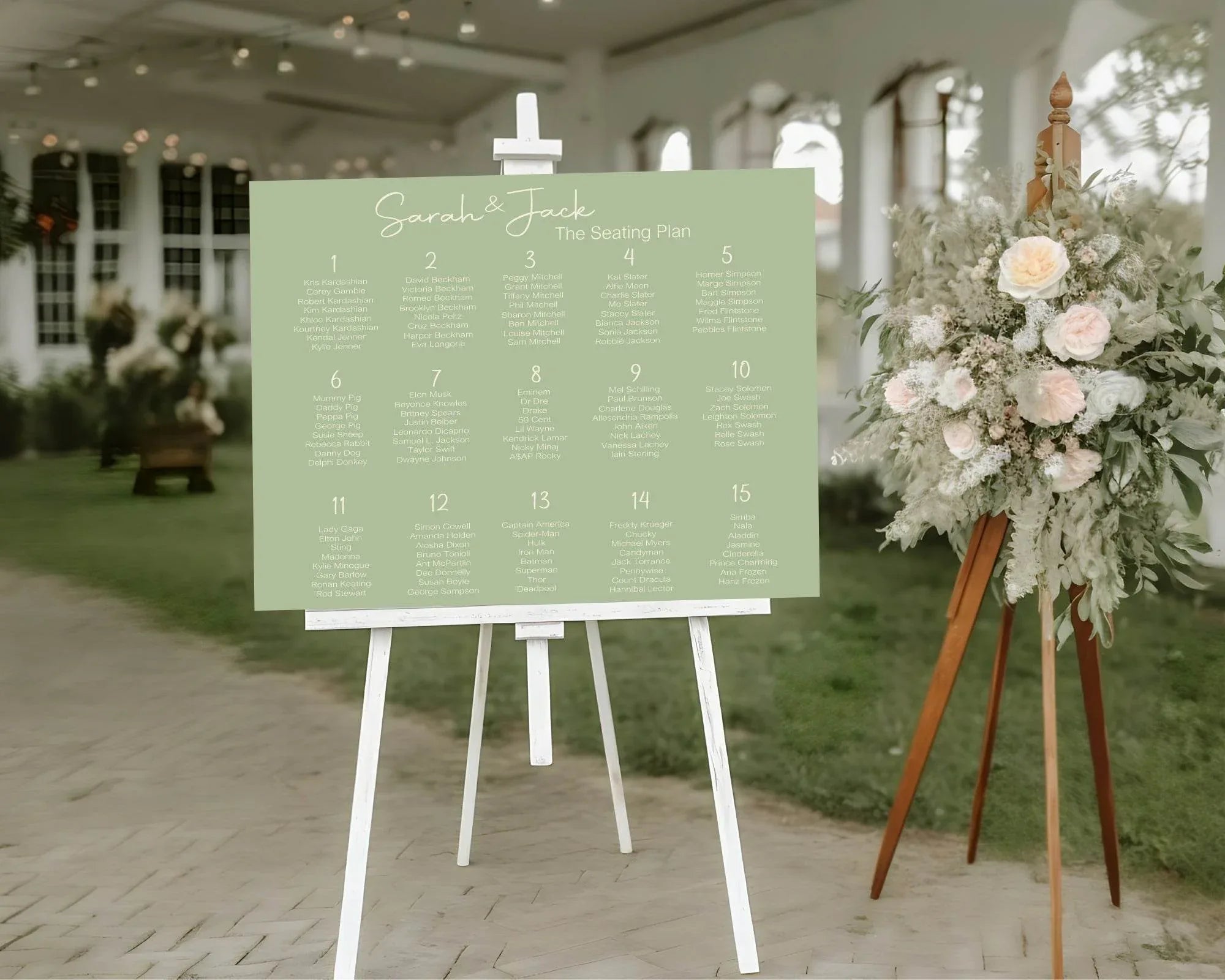 Willow Table Plan Wedding Party Sign - Larosier Prints