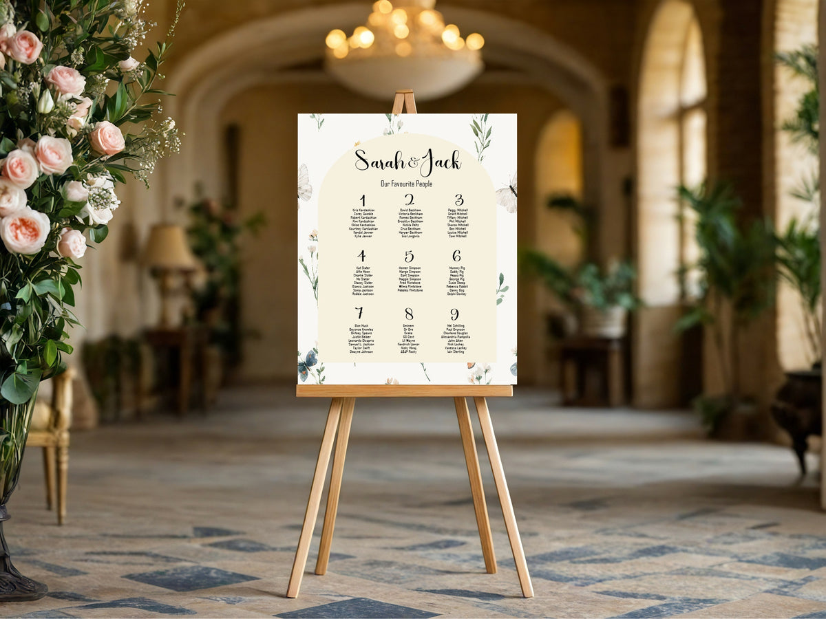 Wildflowers Wedding Table Numbers – wedding table number sign, image 3