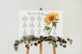 Sunflower Pack of Table Number Wedding Party Sign - Larosier Prints