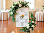 Sunflower Table Plan Wedding Party Sign - Larosier Prints
