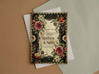 Gothic Engagement Welcome Party Sign | Gothic Floral Frame