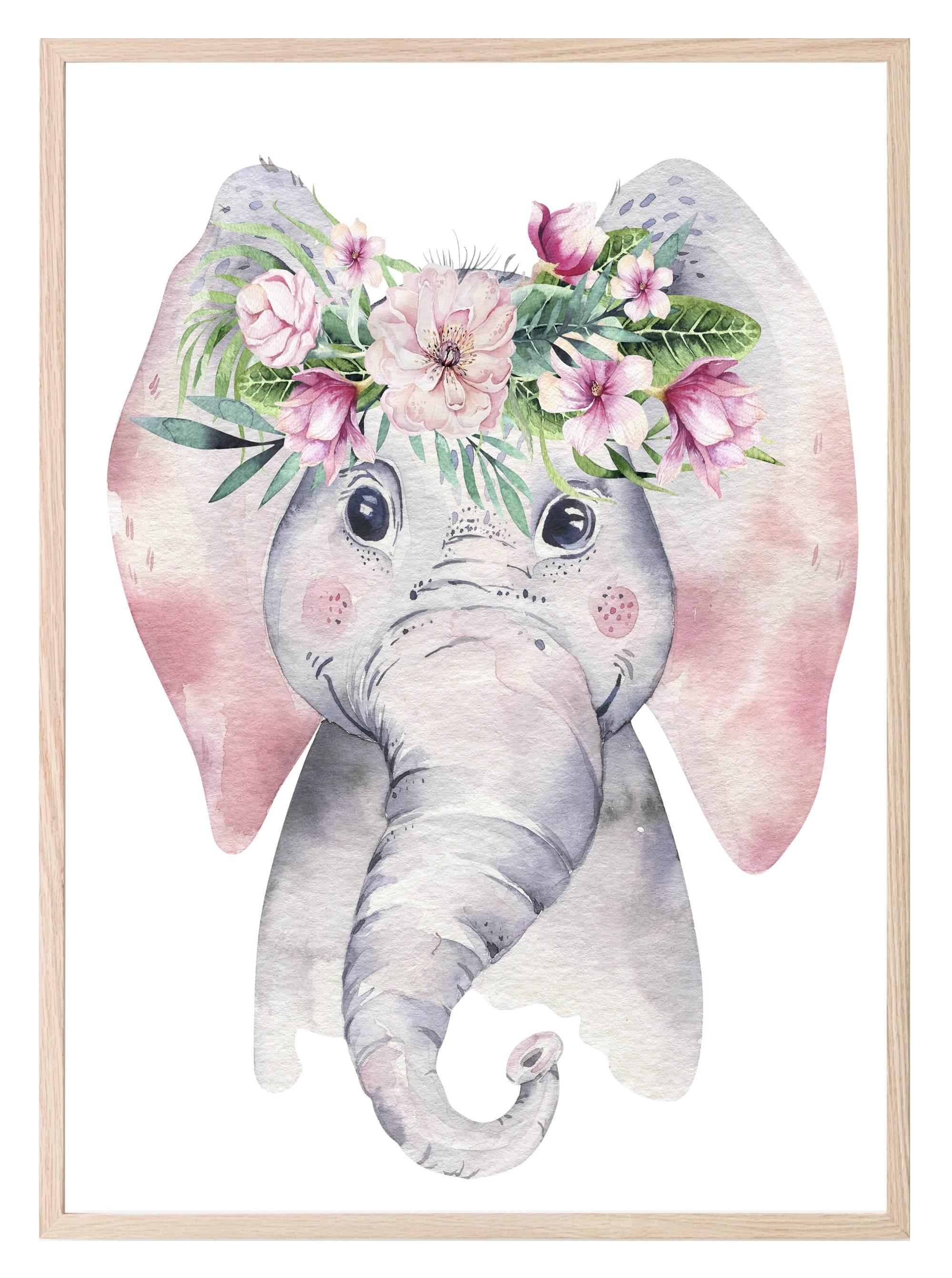 Collection Of Emmie The Elephant Prints | Kids Animal Wall Art - Larosier Prints