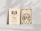 The Lovers Tarot Personalised Engagement Party Invitations | Beige, White or Charcoal