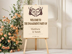The Lovers Tarot Personalised Engagement Welcome Sign | Beige, White or Charcoal