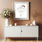 Leave Your Shoes & Drama at the Door Print | Funny Hallway Wall Art