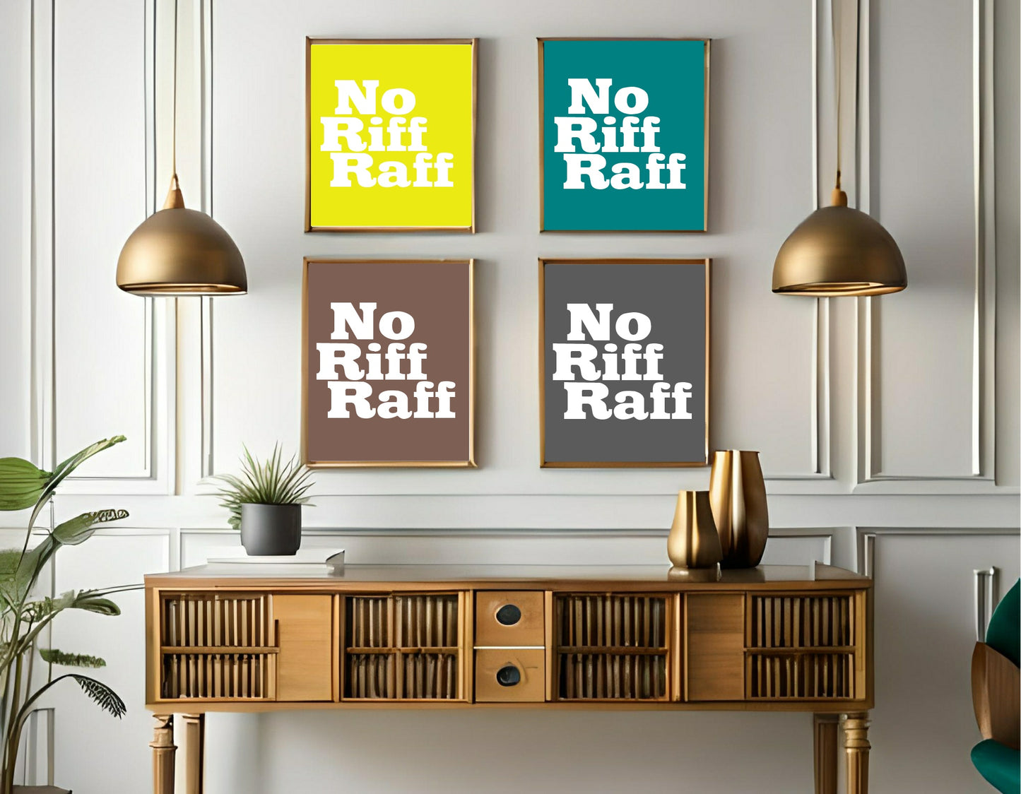 No Riff Raff Print | Fun Hallway Wall Art | Customisable