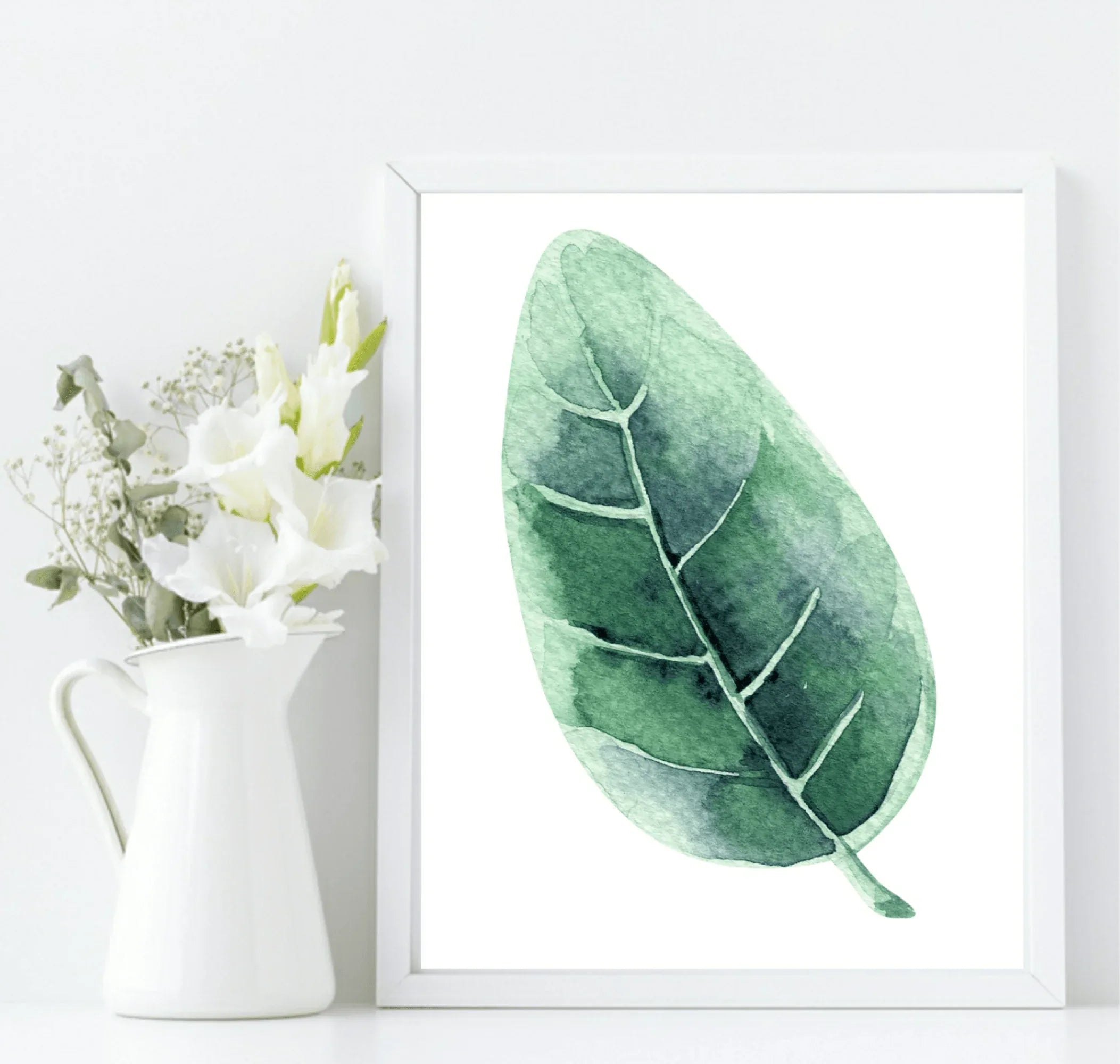 Botanical Leaf Print | Collection Of Watercolour Leaves Wall Art - Larosier Prints