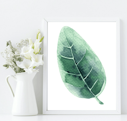 Botanical Leaf Print | Collection Of Watercolour Leaves Wall Art