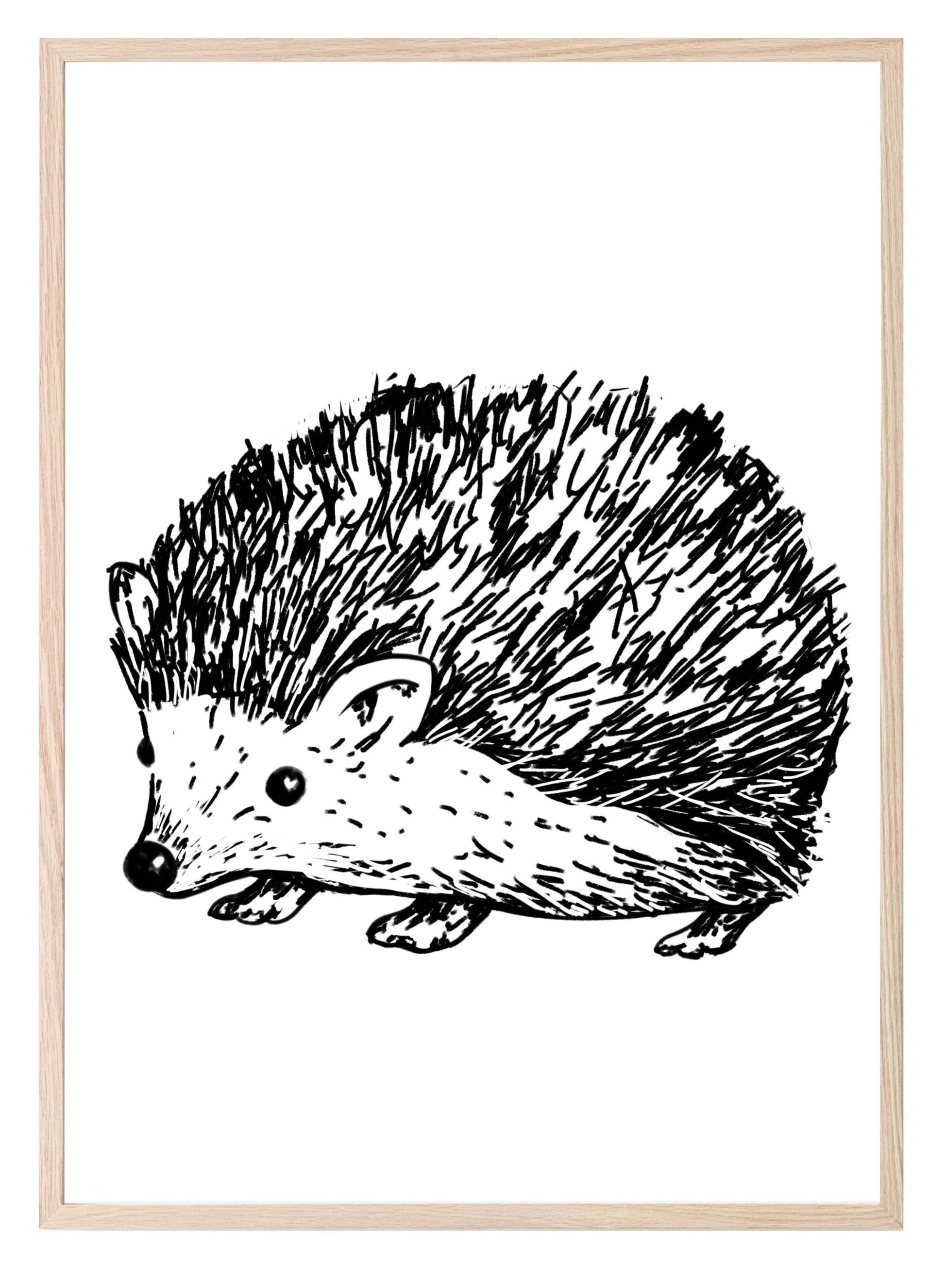 Woodland Animals Floral Crown (Or Without) Prints | Kids Wall Art