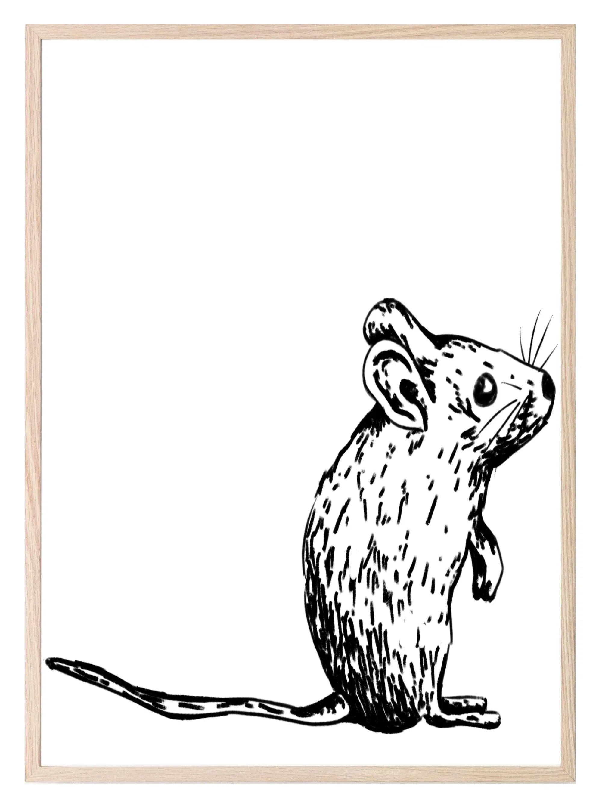 Woodland Animals Floral Crown (Or Without) Prints | Kids Wall Art - Larosier Prints