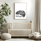 Woodland Animals Floral Crown (Or Without) Prints | Kids Wall Art - Larosier Prints