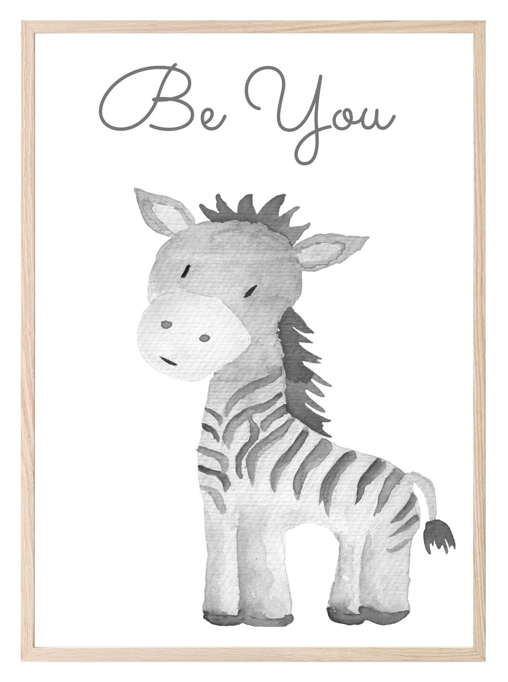 Cute Animals & Positive Quotes Prints in Greyscale | Selection of Kids Wall Art - Larosier Prints