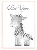 Cute Animals & Positive Quotes Prints in Greyscale | Selection of Kids Wall Art - Larosier Prints