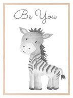Cute Animals & Positive Quotes Prints in Greyscale | Selection of Kids Wall Art - Larosier Prints