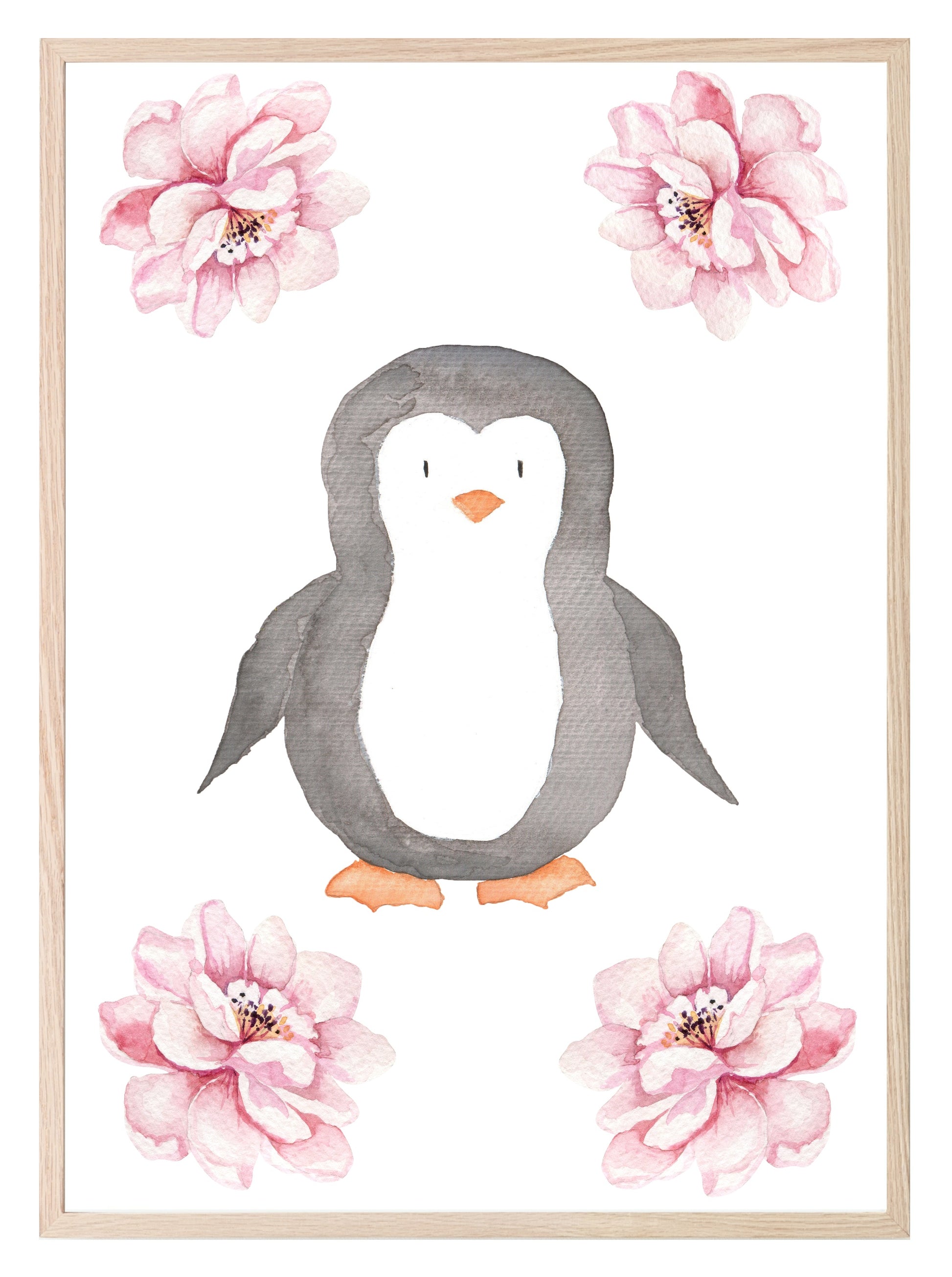 Cute Animals & Floral Print | Kids Wall Art