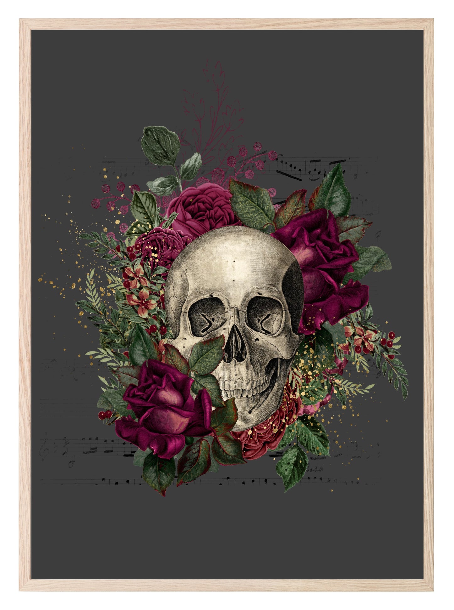 Floral Skull Prints | Collection Of Sugar Skulls Wall Art