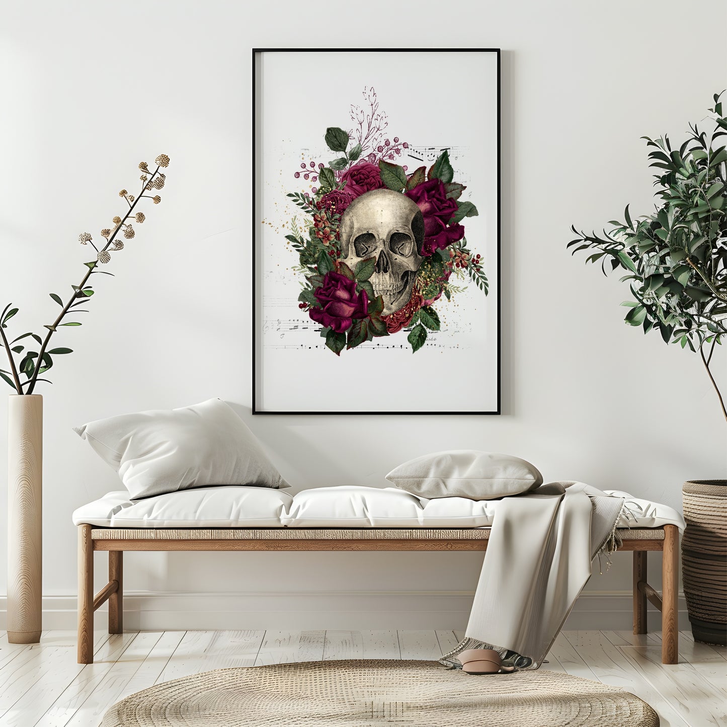 Floral Skull Prints | Collection Of Sugar Skulls Wall Art