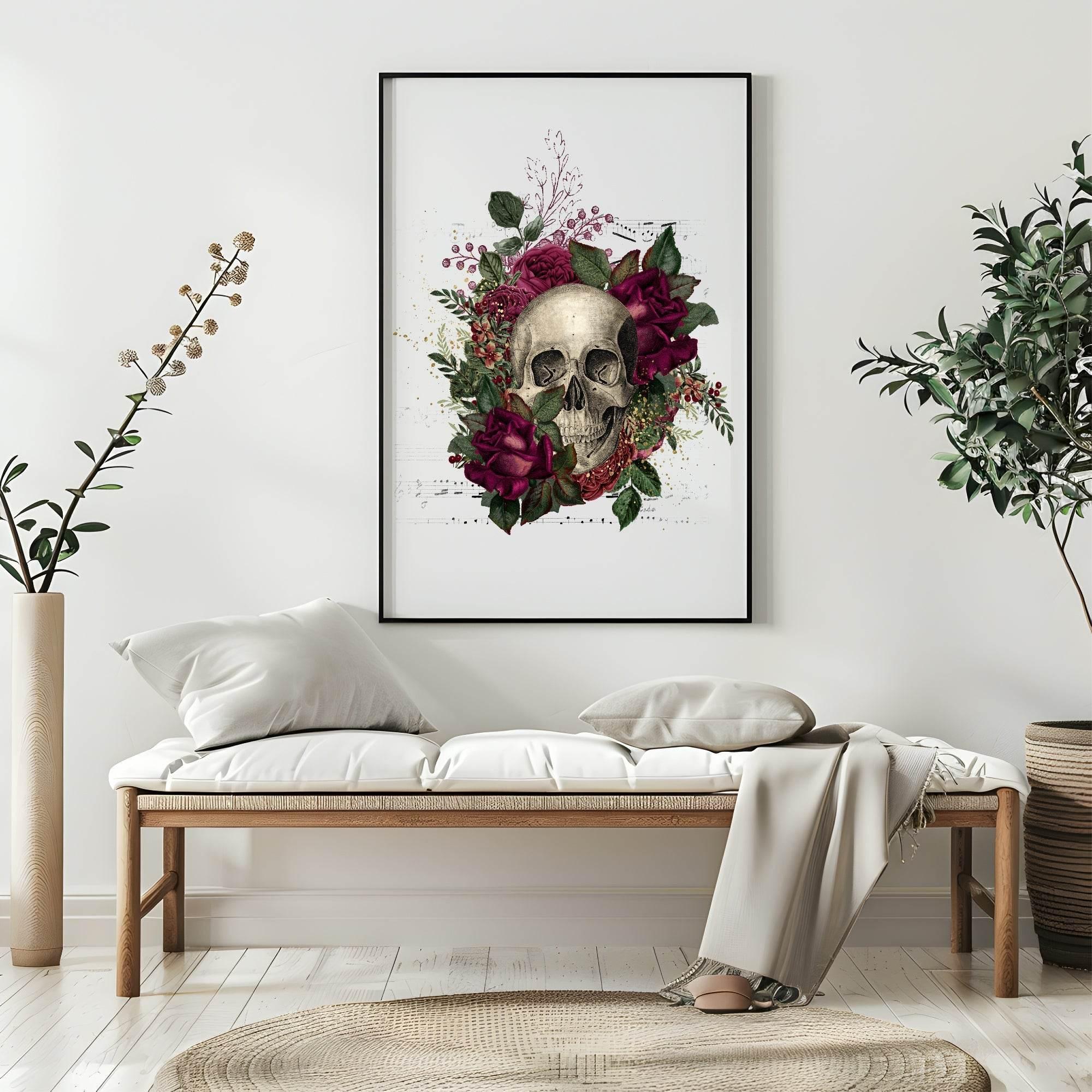 Floral Skull Prints | Collection Of Sugar Skulls Wall Art - Larosier Prints