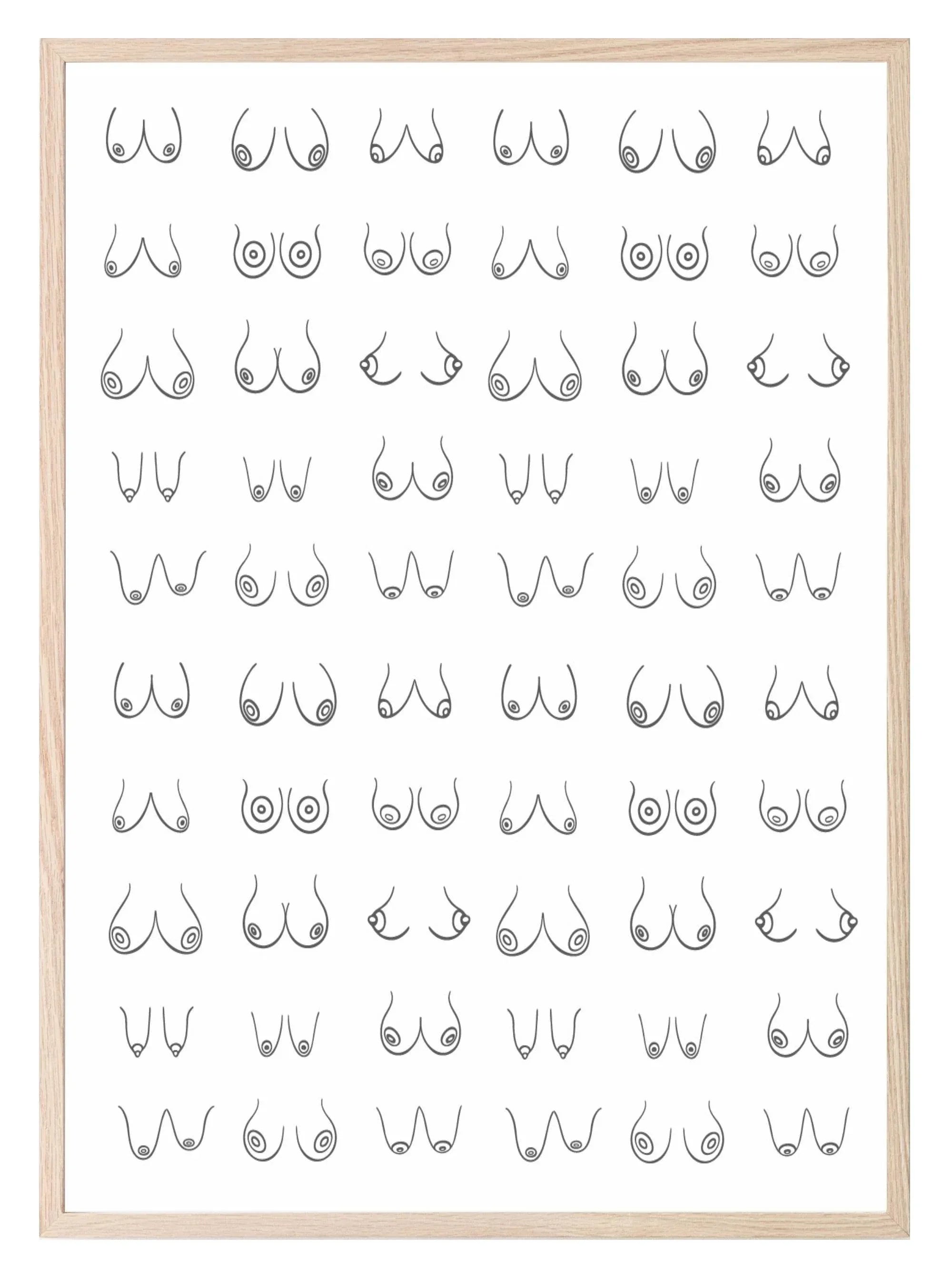 Boobs Print | Inspirational Wall Art For Women - Larosier Prints