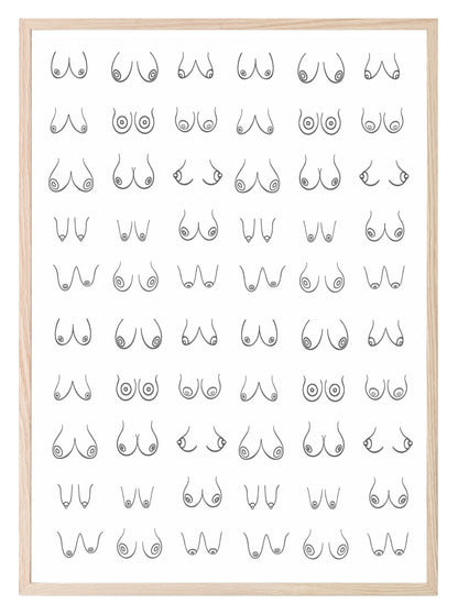 Boobs Print | Inspirational Wall Art For Women